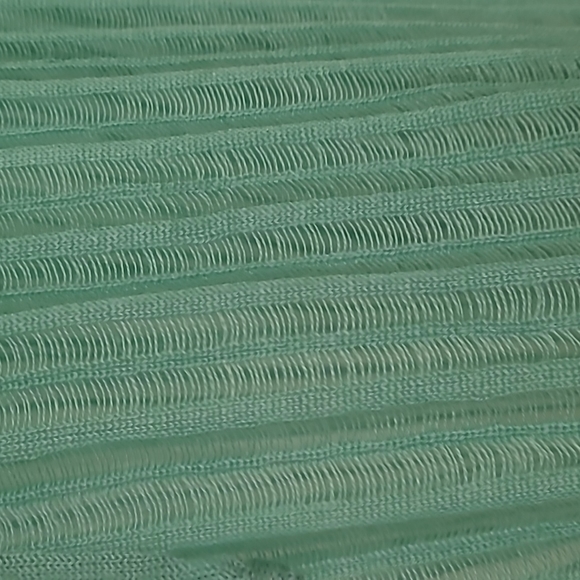 Anthropologie Field Flower Green Sheer Gauze Top - Picture 7 of 8